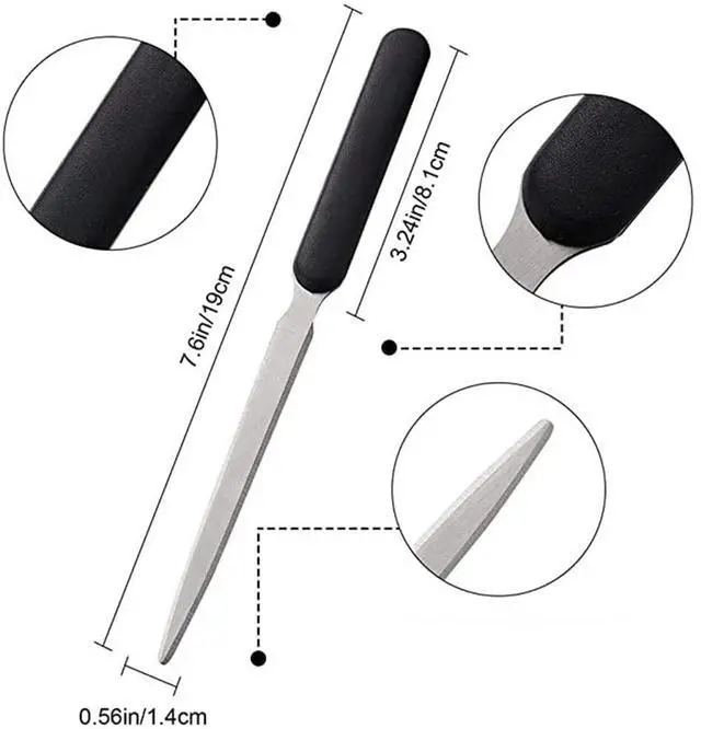 Alt view image 2 of 6 - 3pcs Office Letter Opener, Stainless Steel Knife-Edge Blade Envelope Openers, Lightweight Mail Slitter with Ergonomic Grip Handle for Home and Office Use, Mixed Colors