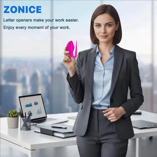 Alt view image 2 of 6 - 3 Pack Letter Opener Envelope Slitter Envelope Opener with Safety Concealed Sharp Blade Neatly Opened Without Damage.Mail Opener for Women Men,Office Worker,Graduate Students,Home,Office,Postal