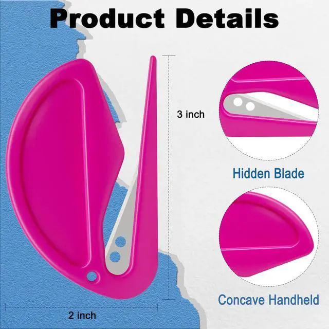 Alt view image 3 of 6 - 3 Pack Letter Opener Envelope Slitter Envelope Opener with Safety Concealed Sharp Blade Neatly Opened Without Damage.Mail Opener for Women Men,Office Worker,Graduate Students,Home,Office,Postal
