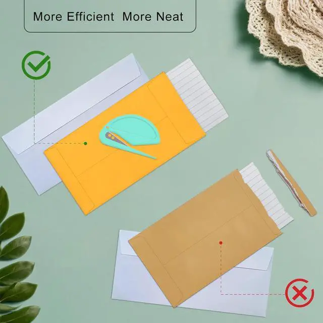 Alt view image 2 of 3 - 3 Pack Letter Opener Envelope Slitter Envelope Opener with Safety Concealed Sharp Blade Neatly Opened Without Damage.Mail Opener for Women Men,Office Worker,Graduate Students,Home,Office,Postal