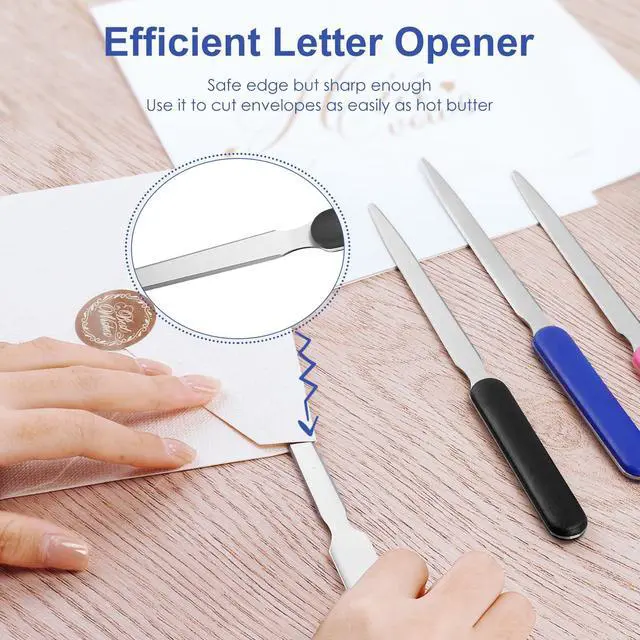 Alt view image 3 of 7 - 7 Pack Letter Opener Set, 7.5 Inch Stainless Steel Envelope Slitter, Efficient Mail Opener Tool Ideal for Office and Home Use