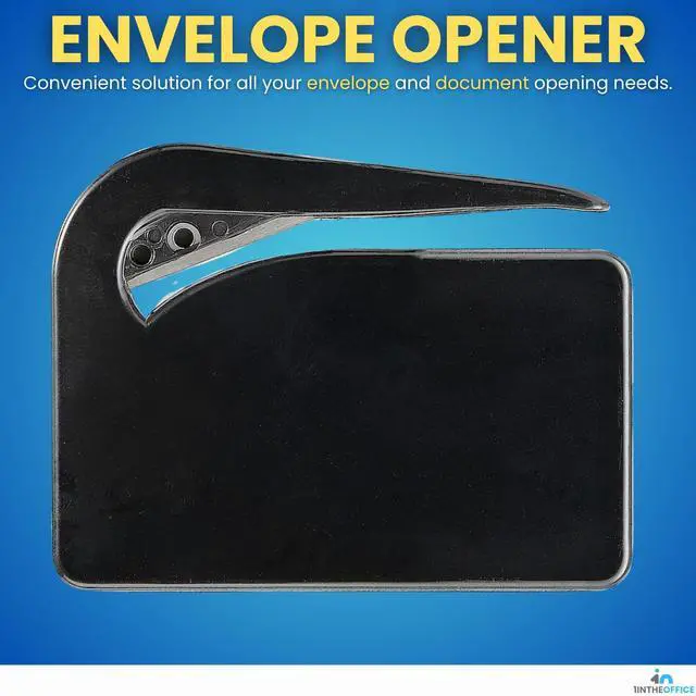 Alt view image 2 of 7 - Letter Opener, Envelope Opener Slitter Concealed Blade, Black 4 Pack