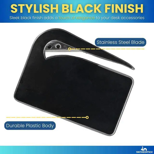 Alt view image 4 of 7 - Letter Opener, Envelope Opener Slitter Concealed Blade, Black 4 Pack