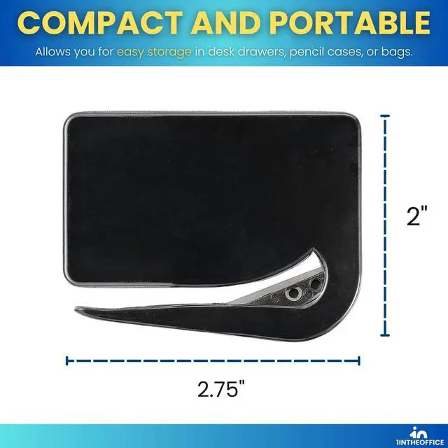 Alt view image 5 of 7 - Letter Opener, Envelope Opener Slitter Concealed Blade, Black 4 Pack