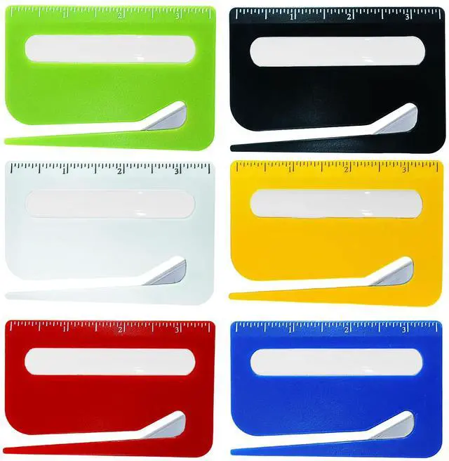 Main image of 6Pcs Letter OpenerLetter Opener Envelope Slitter with Concealed Blade, Scale and Magnifying GlassSuitable for Office Workers and Students to Open Envelopes.