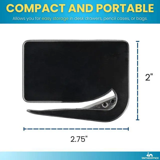 Alt view image 5 of 7 - Letter Opener, Envelope Opener Slitter Concealed Blade, Black 2 Pack