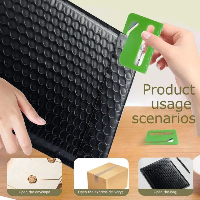 Alt view image 6 of 6 - 6Pcs Letter OpenerLetter Opener Envelope Slitter with Concealed Blade, Scale and Magnifying GlassSuitable for Office Workers and Students to Open Envelopes.