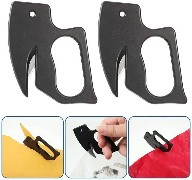 Alt view image 2 of 7 - 6pcs Letter Opener Envelope Slitter Plastic Envelope Opener with Safety Concealed Sharp Blade for Women Men, Office Worker, Office, Home