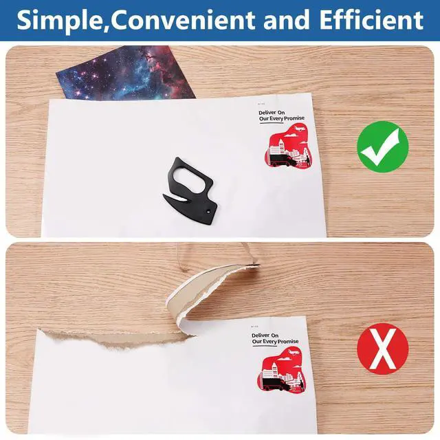 Alt view image 5 of 7 - 6pcs Letter Opener Envelope Slitter Plastic Envelope Opener with Safety Concealed Sharp Blade for Women Men, Office Worker, Office, Home