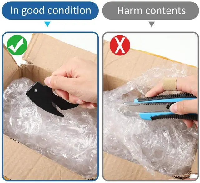 Alt view image 6 of 7 - 6pcs Letter Opener Envelope Slitter Plastic Envelope Opener with Safety Concealed Sharp Blade for Women Men, Office Worker, Office, Home