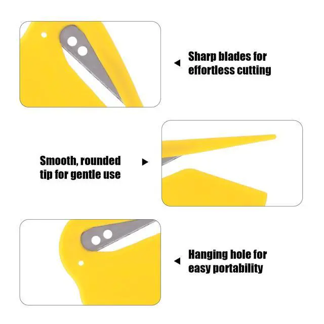 Alt view image 4 of 7 - 12pcs Letter Opener, 4 Colors Envelope Mail Slitter with Safety Concealed Blade Envelope Cutter Package Opener Tool for Women Men Office Home Postal Student Use