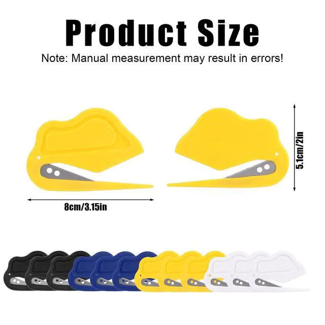 Alt view image 2 of 7 - 12pcs Letter Opener, 4 Colors Envelope Mail Slitter with Safety Concealed Blade Envelope Cutter Package Opener Tool for Women Men Office Home Postal Student Use