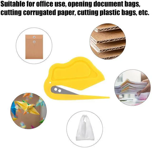 Alt view image 6 of 7 - 12pcs Letter Opener, 4 Colors Envelope Mail Slitter with Safety Concealed Blade Envelope Cutter Package Opener Tool for Women Men Office Home Postal Student Use