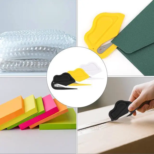 Alt view image 7 of 7 - 12pcs Letter Opener, 4 Colors Envelope Mail Slitter with Safety Concealed Blade Envelope Cutter Package Opener Tool for Women Men Office Home Postal Student Use