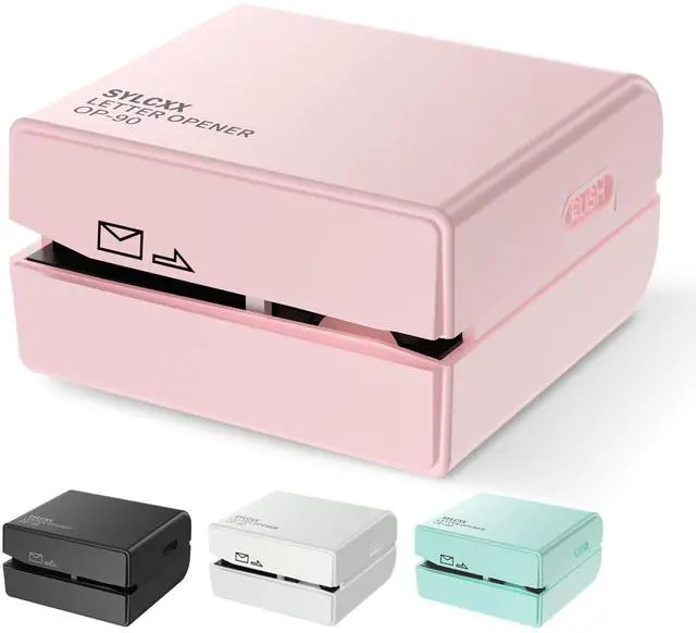Main image of Battery Operated Electric Letter Opener - Letter Openers Envelope Slitter, Envelope Opener, Mail Opener, Universal Envelope Efficient Letter Opener Tool for Office, Home (Pink)