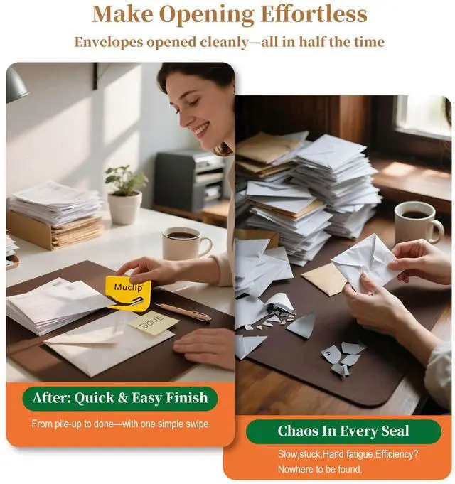 Alt view image 5 of 7 - 6 Pack Magnetic Letter Opener Kit - Safety Envelope Slitter with Hidden Blade & ABS Grip,6 Colors Envelope Opener for Letter,Mail,Packages,Office,Home (Includes 6 Magnetic Stickers)