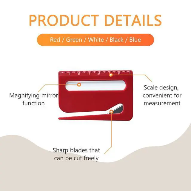 Alt view image 4 of 6 - 5Pcs Letter Opener Envelope Slitter,Mail Opener Tool,Envelope Opener Slitter,Envelope Opener for Office,Wrapping Paper Cutter with Hidden Blade, Package Opening Tool with Scale and Magnifying Glass