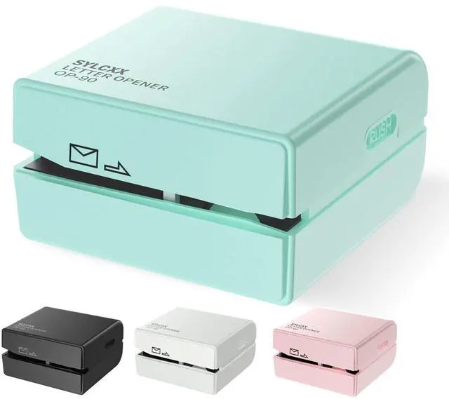 Main image of Battery Operated Electric Letter Opener - Letter Openers Envelope Slitter, Envelope Opener, Mail Opener, Universal Envelope Efficient Letter Opener Tool for Office, Home (Mint Green)