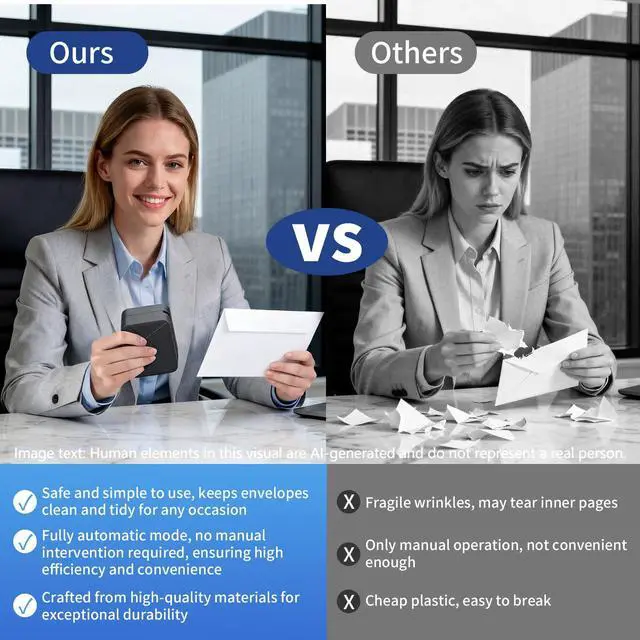 Alt view image 5 of 7 - Rechargeable Electric Letter Opener Mail Opener Letter Openers Envelope Slitter Automatic Letter Opener Portable & Safe Blade Design, Universal Envelope Efficient Tool for Office Home (Black)