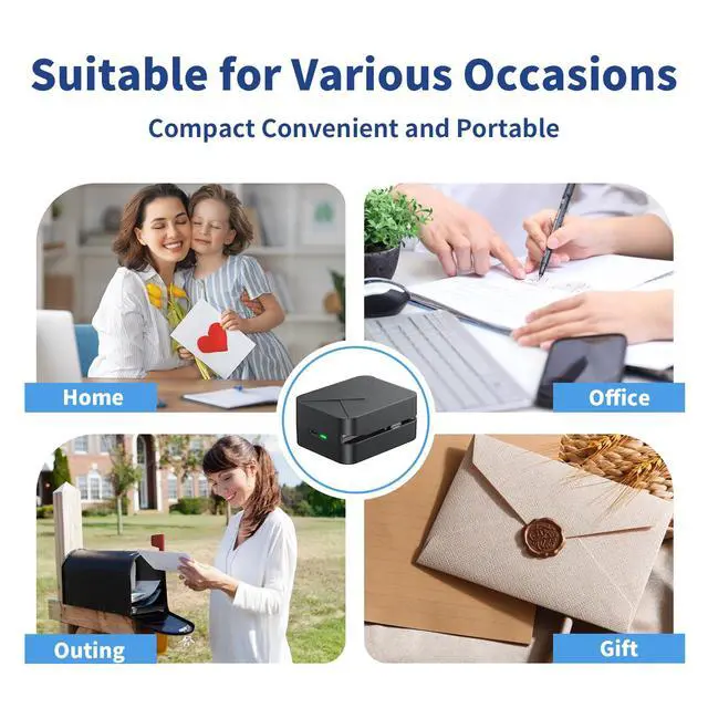 Alt view image 7 of 7 - Rechargeable Electric Letter Opener Mail Opener Letter Openers Envelope Slitter Automatic Letter Opener Portable & Safe Blade Design, Universal Envelope Efficient Tool for Office Home (Black)