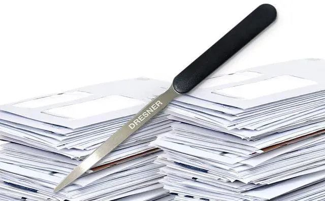 Alt view image 6 of 7 - 1 Lightweight Stainless Steel Letter Opener, 7.5 Inches Long and One-Piece Construction, Perfect Envelope, Mail and Letter Opener Envelope Slitter for the Home and Office.