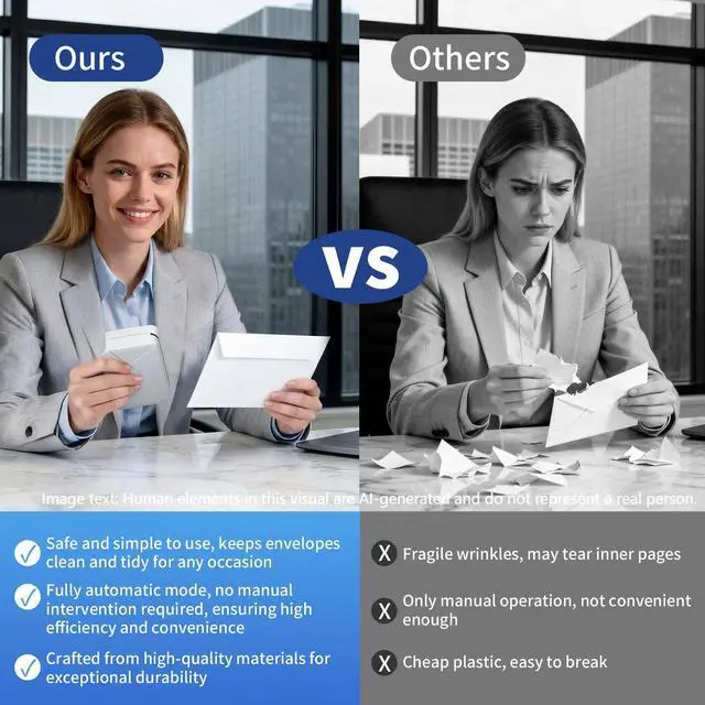 Alt view image 5 of 7 - Rechargeable Electric Letter Opener Mail Opener Letter Openers Envelope Slitter Automatic Letter Opener Portable & Safe Blade Design, Universal Envelope Efficient Tool for Office Home (White)