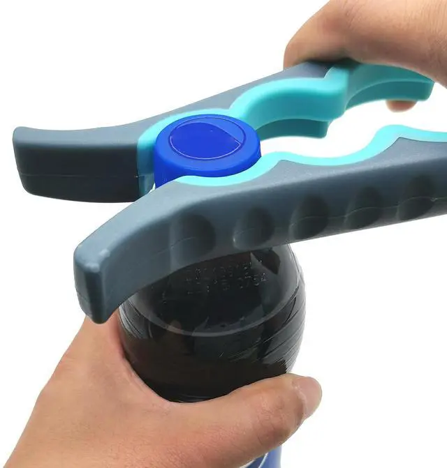 Alt view image 7 of 7 - Jar Opener Bottle Opener and Can Opener for Weak hands, Seniors with Arthritis and Anyone with Low Strength, Mutil Jar Opener Get Lids Off Easily (Blue and Grey)