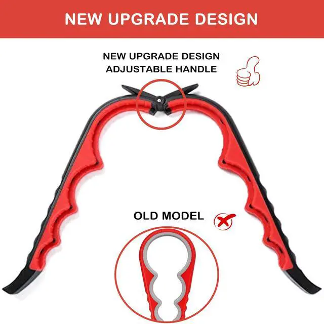Alt view image 4 of 7 - Jar Opener for Weak Hands, Seniors with Arthritis, 5 in 1 Multi Function Bottle Opener Lid Opener For Arthritic Hands with Corkscrew Wine Opener (red)