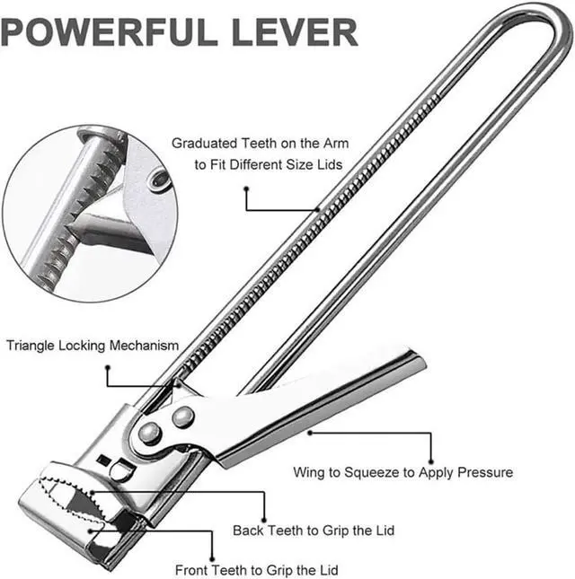 Alt view image 2 of 7 - Master Jar & Bottle Opener,Adjustable Multifunctional Stainless Steel Can Opener Jar Lid Gripper,Manual,Kitchen AccessoriesSilver