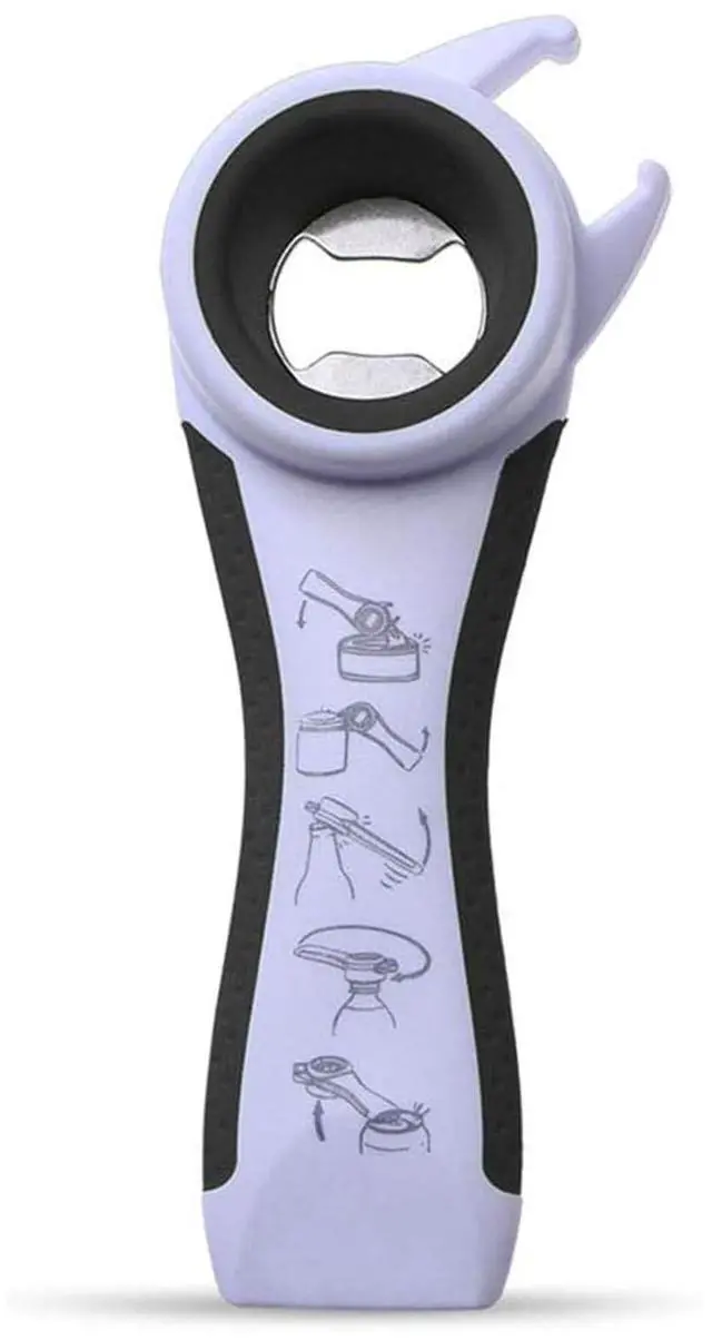 Main image of 5 in 1 Lids off Jar Opener, Bottle Opener, Ideal For Women, Kids, Seniors - for Multipurpose Kitchen Tool, Easy open. White