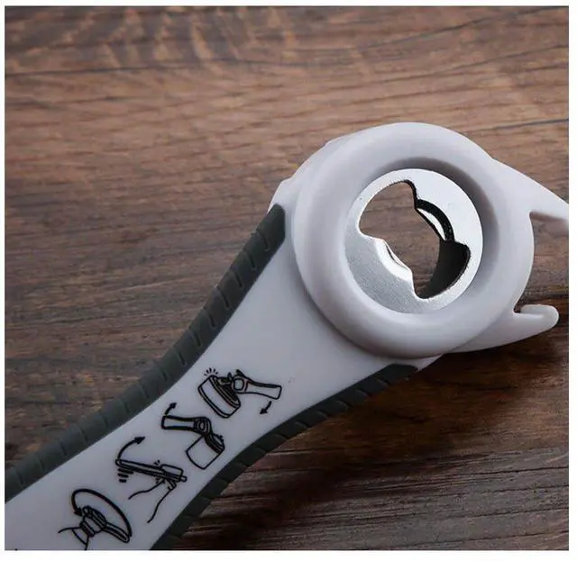 Alt view image 4 of 7 - 5 in 1 Lids off Jar Opener, Bottle Opener, Ideal For Women, Kids, Seniors - for Multipurpose Kitchen Tool, Easy open. White