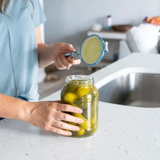 Alt view image 6 of 7 - Jar Opener for Weak Hands with Keychain Bottle Cap Opener. Easy Jar Opener for Seniors with Arthritis or Kids Jar Openers. Jar Gripper Tight Lid Opener and Bottle Opener Kitchen Gadgets