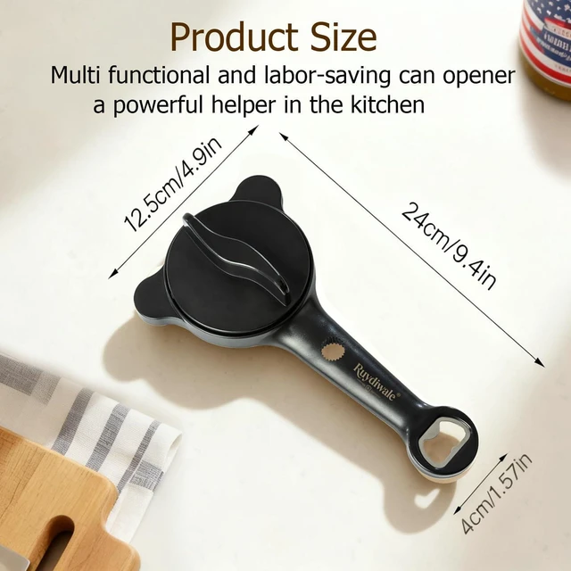Alt view image 2 of 7 - 4-in-1 Jar Opener, Adjustable Jar Opener for Seniors | Kitchen Tool Designed Specifically for Seniors and Those with Limited Physical Strength, Suitable for Beer, Jar
