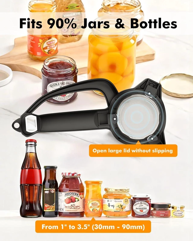 Alt view image 2 of 7 - Electric Jar Opener with Gripper Pad, Auto-Tighten & Manual Twist | 2-in-1 Rechargeable Jar Lid Opener & Bottle Opener for Seniors, Arthritis Sufferers, Weak Hands