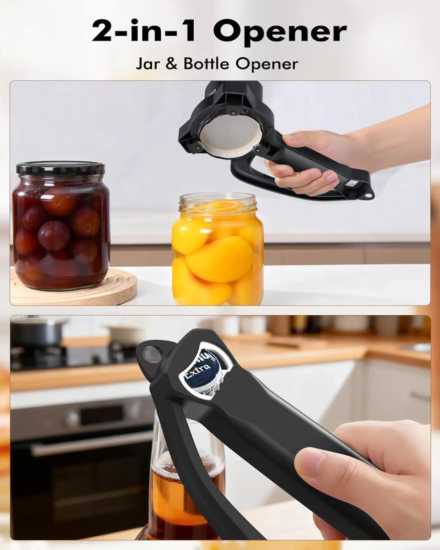 Alt view image 5 of 7 - Electric Jar Opener with Gripper Pad, Auto-Tighten & Manual Twist | 2-in-1 Rechargeable Jar Lid Opener & Bottle Opener for Seniors, Arthritis Sufferers, Weak Hands