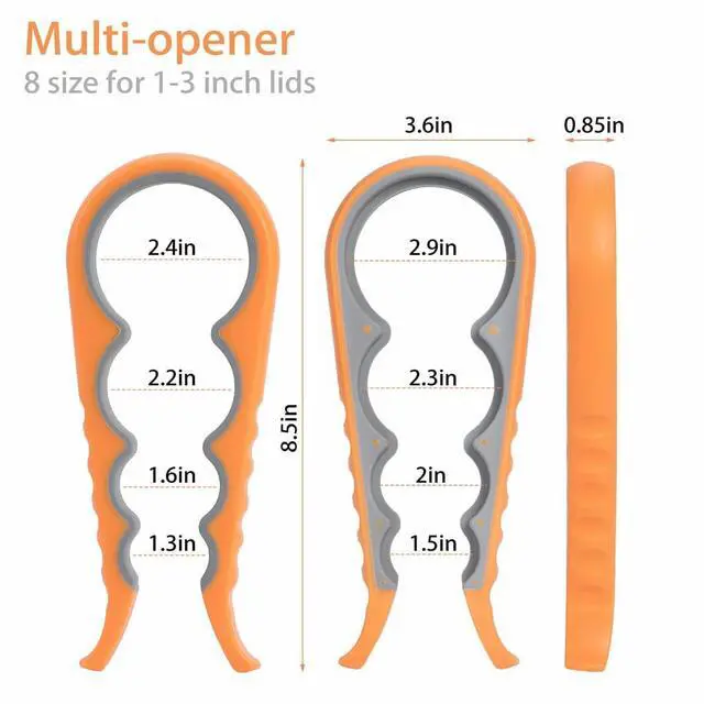 Alt view image 4 of 7 - Easy Grip Jar, Bottle & Can Opener Multi-Use Tool for Low Strength & Weak Hands, Perfect for Seniors with Arthritis