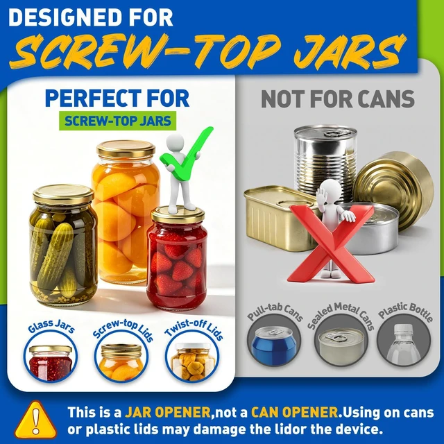 Alt view image 7 of 7 - Higher Torque Electric Jar Opener for Seniors with Arthritis Fit Almost Jars Size, Automatic Jar Opener for Weak Hands, Hands Free Battery Operated Bottle Opener for Arthritic Hands (White)