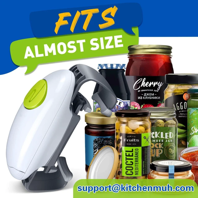 Alt view image 5 of 7 - Higher Torque Electric Jar Opener for Seniors with Arthritis Fit Almost Jars Size, Automatic Jar Opener for Weak Hands, Hands Free Battery Operated Bottle Opener for Arthritic Hands (White)