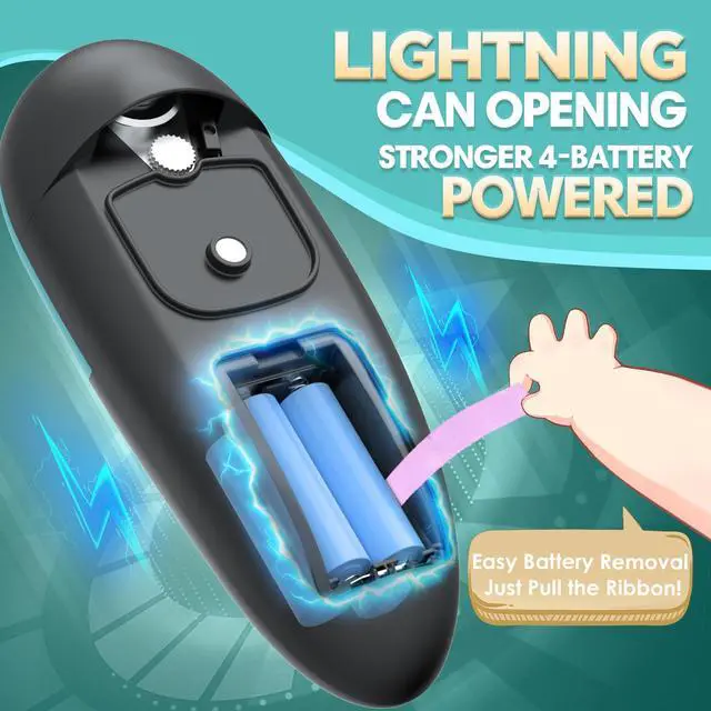 Alt view image 4 of 7 - 2026 Electric Can Opener, One Touch Automatic Can Opener for Weak Hands & Seniors with Arthritis, Food Safe and Smooth Edge Battery Operated Can Openers for Kitchen Fits All Cans Kitchen Gadget