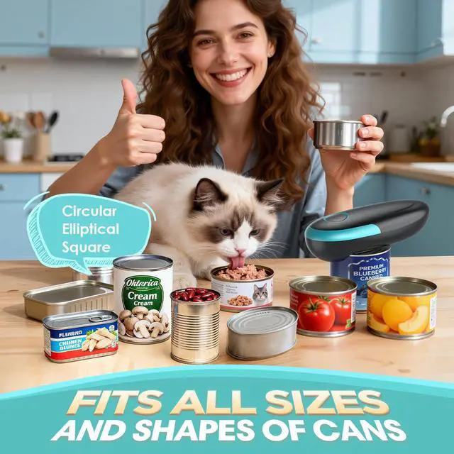 Alt view image 6 of 7 - 2026 Electric Can Opener, One Touch Automatic Can Opener for Weak Hands & Seniors with Arthritis, Food Safe and Smooth Edge Battery Operated Can Openers for Kitchen Fits All Cans Kitchen Gadget