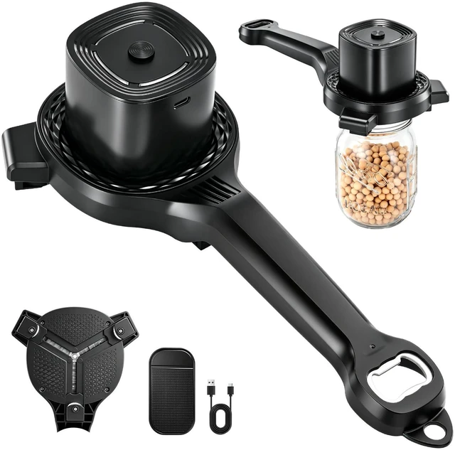 Main image of Electric Jar Opener, Bottle Opener whith Automatic locking | Jar opener with Gripper Pad, Multifunctional for Seniors &Weak Hands & Kids, Gift for Mother