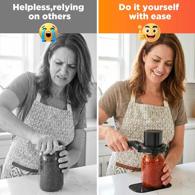 Alt view image 6 of 7 - Electric Jar Opener, Bottle Opener whith Automatic locking | Jar opener with Gripper Pad, Multifunctional for Seniors &Weak Hands & Kids, Gift for Mother