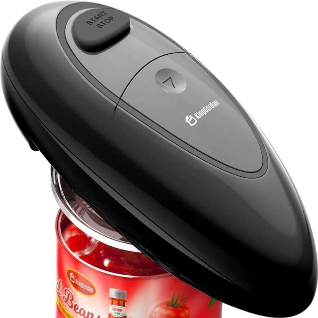 Main image of Electric Can Opener, One-Touch Automatic Hands Free Can Opener with Smooth Edge, Battery Operated, Safe & Easy for Seniors with Arthritis, Kitchen, Left-Handed & Weak Hands (Black)