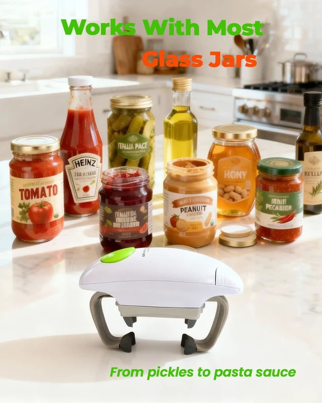 Alt view image 4 of 6 - Electric Jar Opener for Arthritis Hands, Automatic Glass Jar Opener for Seniors, Bottle Opener for Weak Hands RA Suffers, Powerful Kitchen Gaget Suitable for Different Sizes of Jars