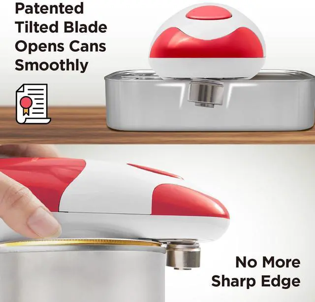 Alt view image 3 of 7 - Auto Electric Can Opener, Red