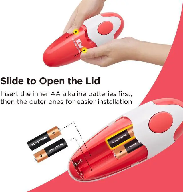Alt view image 5 of 7 - Auto Electric Can Opener, Red