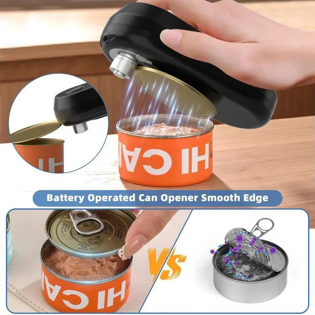 Alt view image 4 of 7 - Electric Can Opener, Rechargeable Can Openers for Seniors & Arthritis, One-Touch Automatic Can Opener, Hands-Free, Smooth Edge, Compact, Kitchen Gadgets