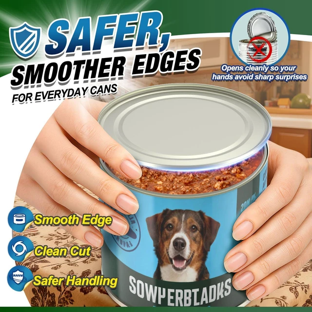 Alt view image 3 of 7 - Electric Can Opener, One Press Start/Stop, Automatic Can Opener with Smooth Edge, Hands Free, Battery Powered, Electric Can Openers for kitchen, Can Openers for Seniors with Arthritis, black