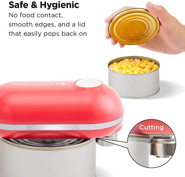 Alt view image 5 of 6 - Mini Plus Rechargeable Electric Can Opener, Red | USB-C Charging, Hands-Free Auto Stop, Cordless Smooth Edge, Compact for Travel, Perfect for Seniors with Arthritis