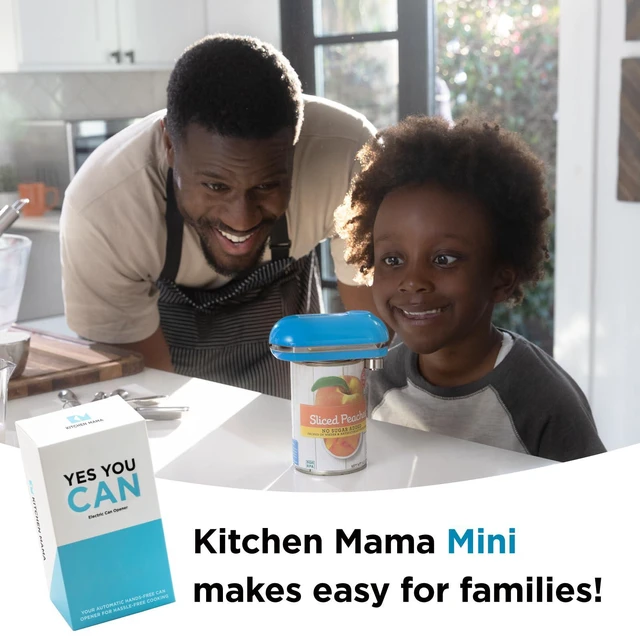 Alt view image 6 of 6 - Mini Electric Can Opener, Blue | Smooth Edge, One Press Opens, Ultra-Compact Portable, Hands-Free Cordless, Battery Operated